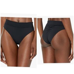 NWT Prana Black Aurelia Scrunchy Cheeky Bottom Womens Size XS UPF 50 Quick Dry